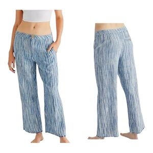 FREE PEOPLE MARTA YARN DYE COTTON TROUSERS SIZE 6